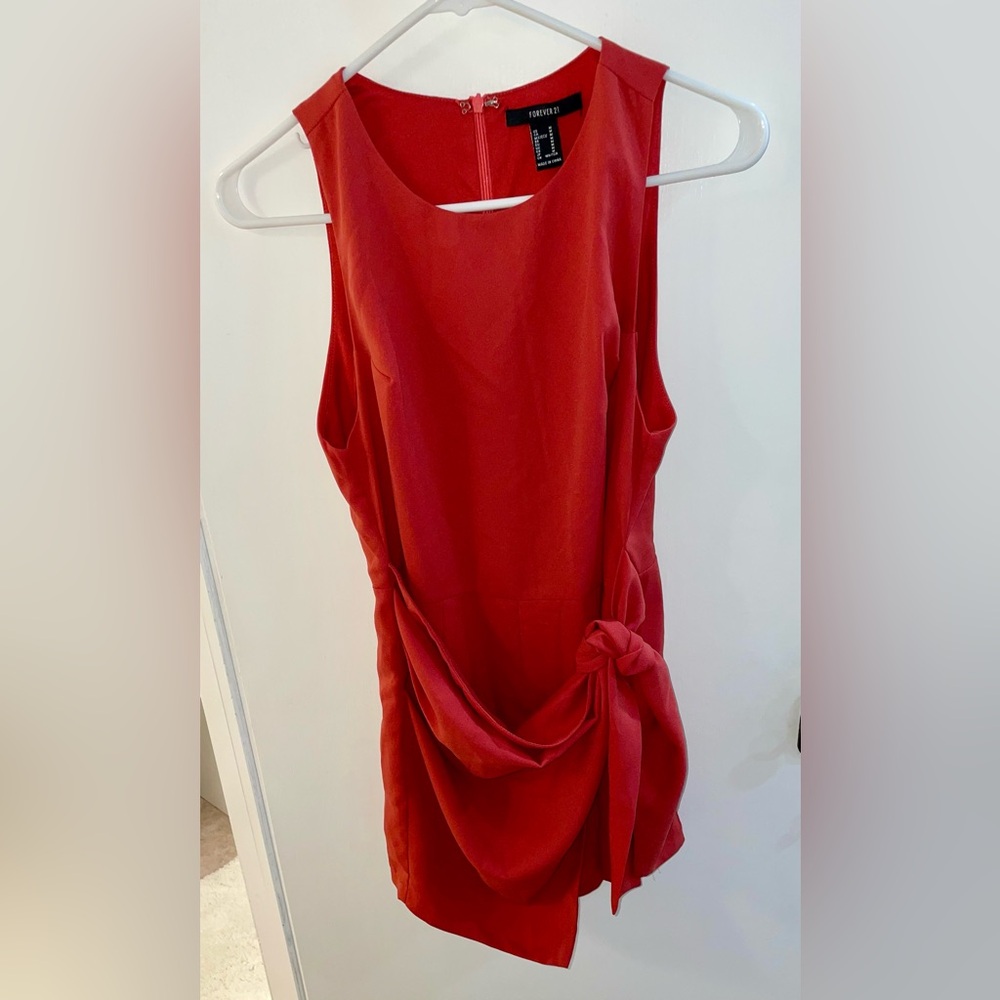 Forever 21 Vibrant Red Romper